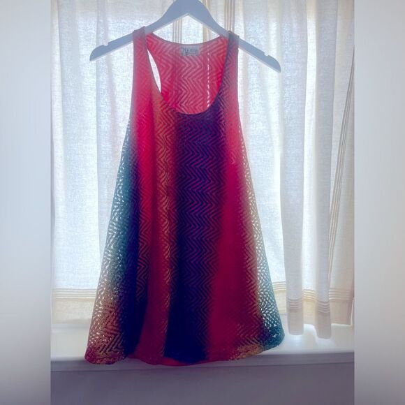 Show Me Your MuMu RARE Rainbow Chevron Tank dress! Size Small - Picture 5 of 5
